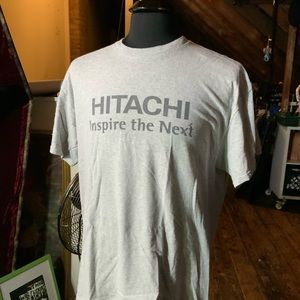 Mens XL Hitachi gray heather tshirt